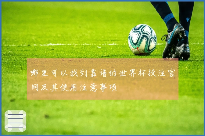 哪里可以找到靠谱的世界杯投注官网及其使用注意事项