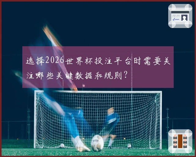 选择2026世界杯投注平台时需要关注哪些关键数据和规则？